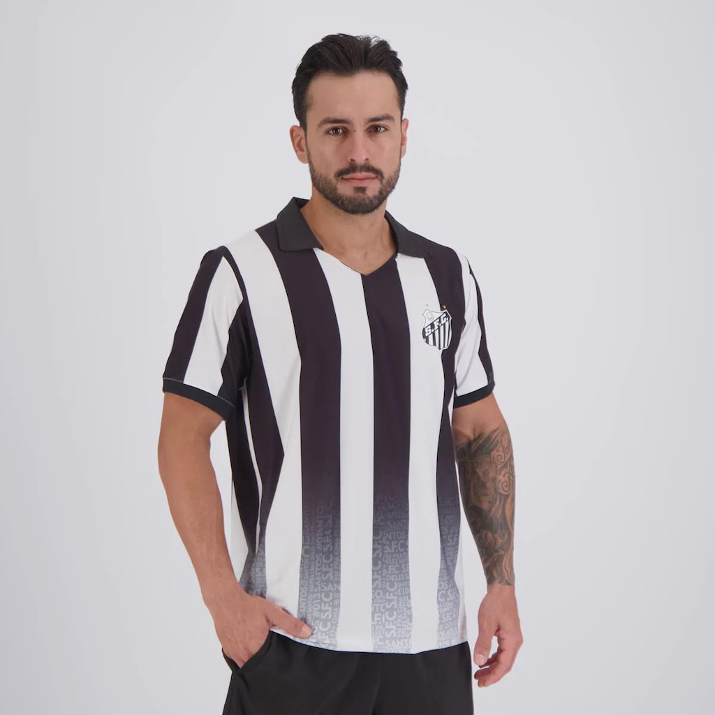 Imagem 2 do produto Camisa do Santos N°10 Listrada Masculina