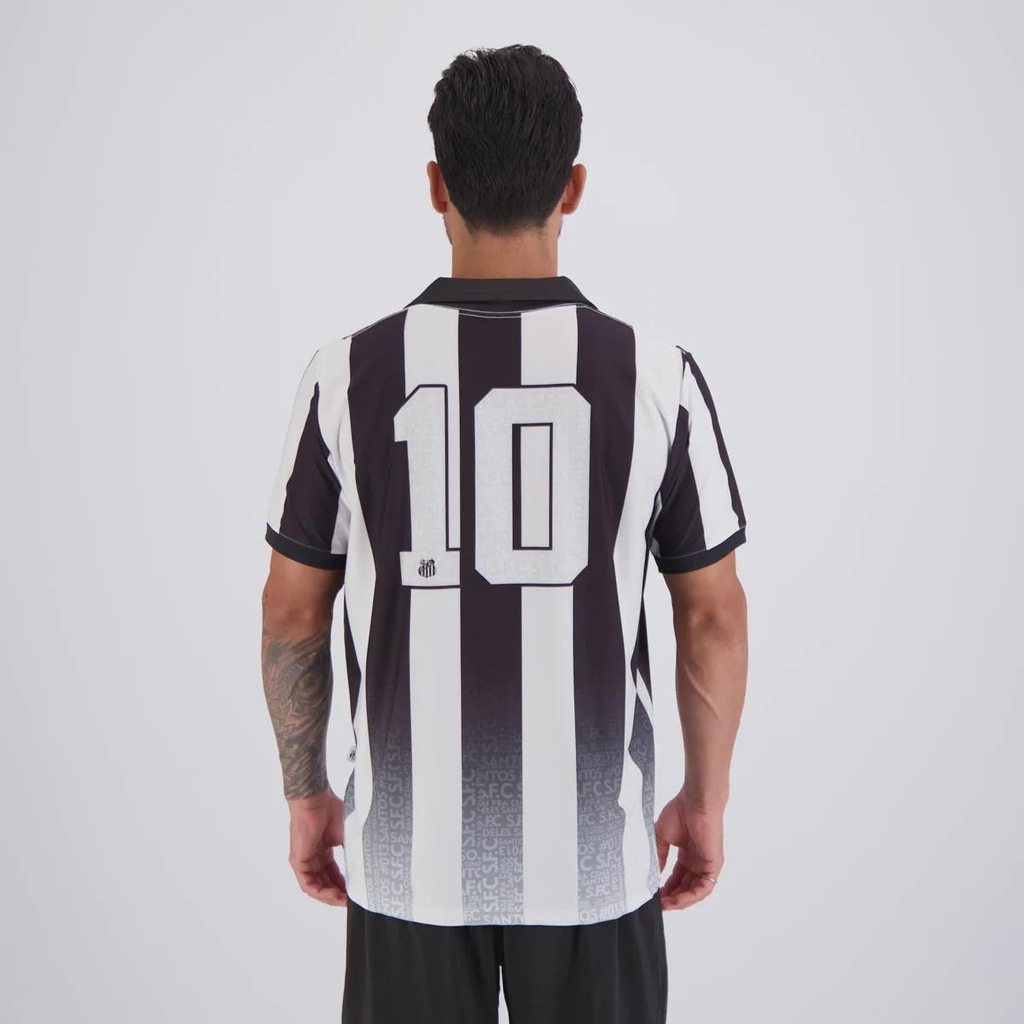 Imagem 4 do produto Camisa do Santos N°10 Listrada Masculina