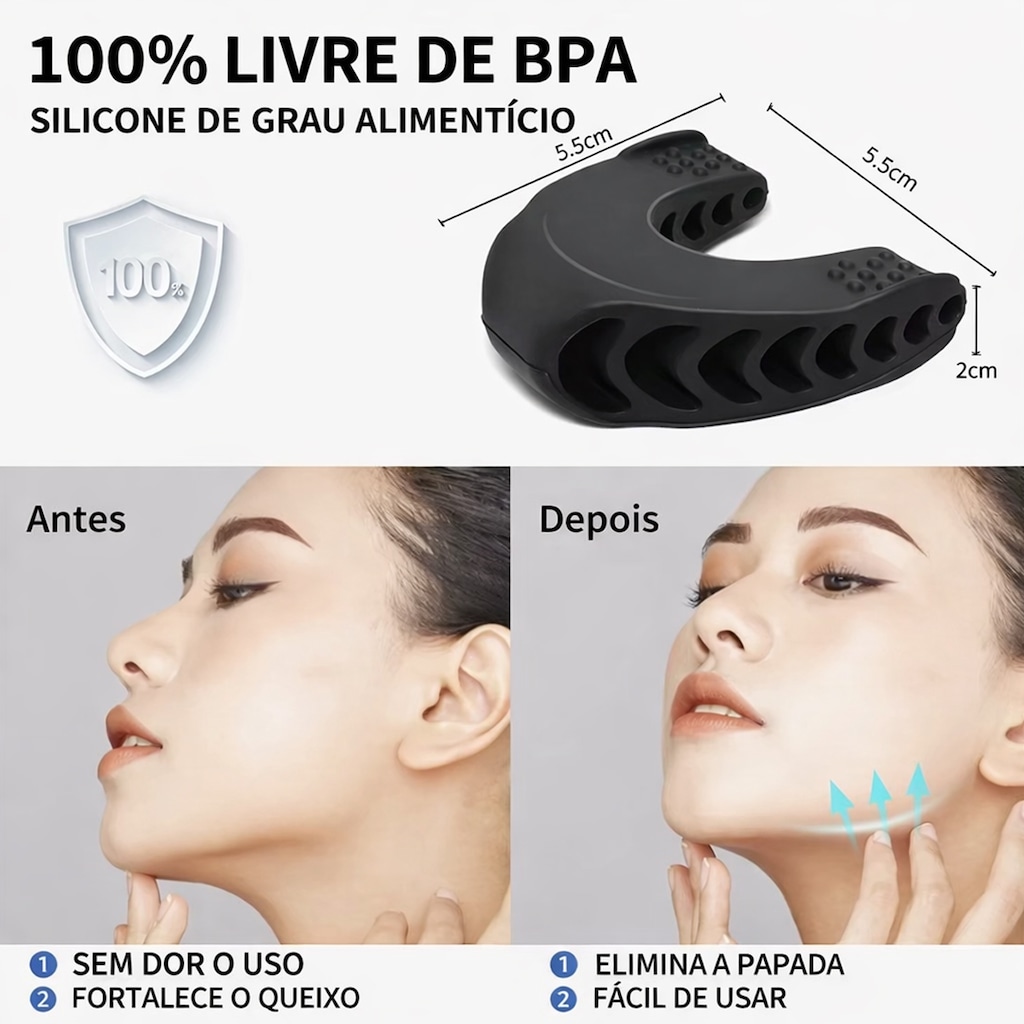 Imagem 3 do produto Exercitador Esportivo Gold Sports de Treinamento muscular facial em Silicone