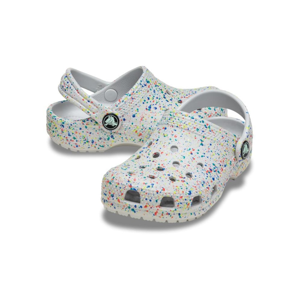 Imagem 4 do produto Sandália Crocs Classic Glow Paint Splatter Clog T - Infantil