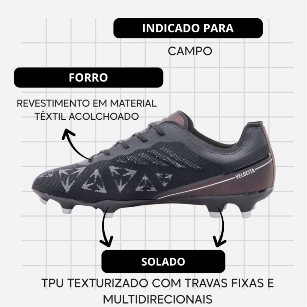 Imagem 3 do produto Chuteira de Campo Umbro Velocita Decimo Premier - Adulto