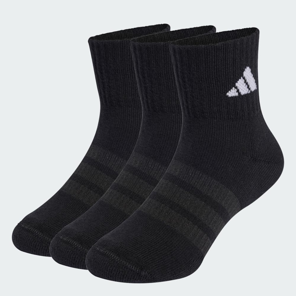Imagem 2 do produto Kit Meias Soquetes Esportiva Acolchoadas 3 Pares Adidas Unissex