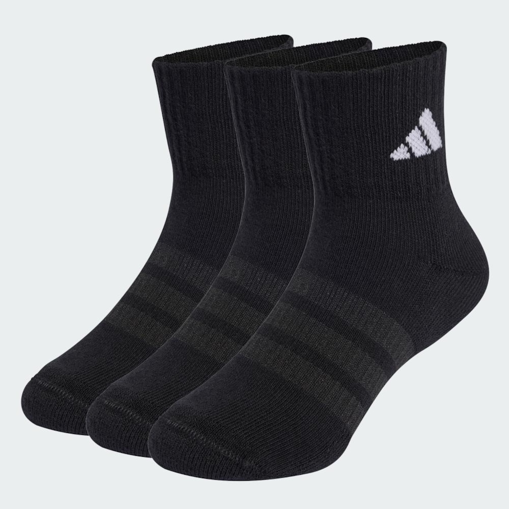 Imagem 3 do produto Kit Meias Soquetes Esportiva Acolchoadas 3 Pares Adidas Unissex