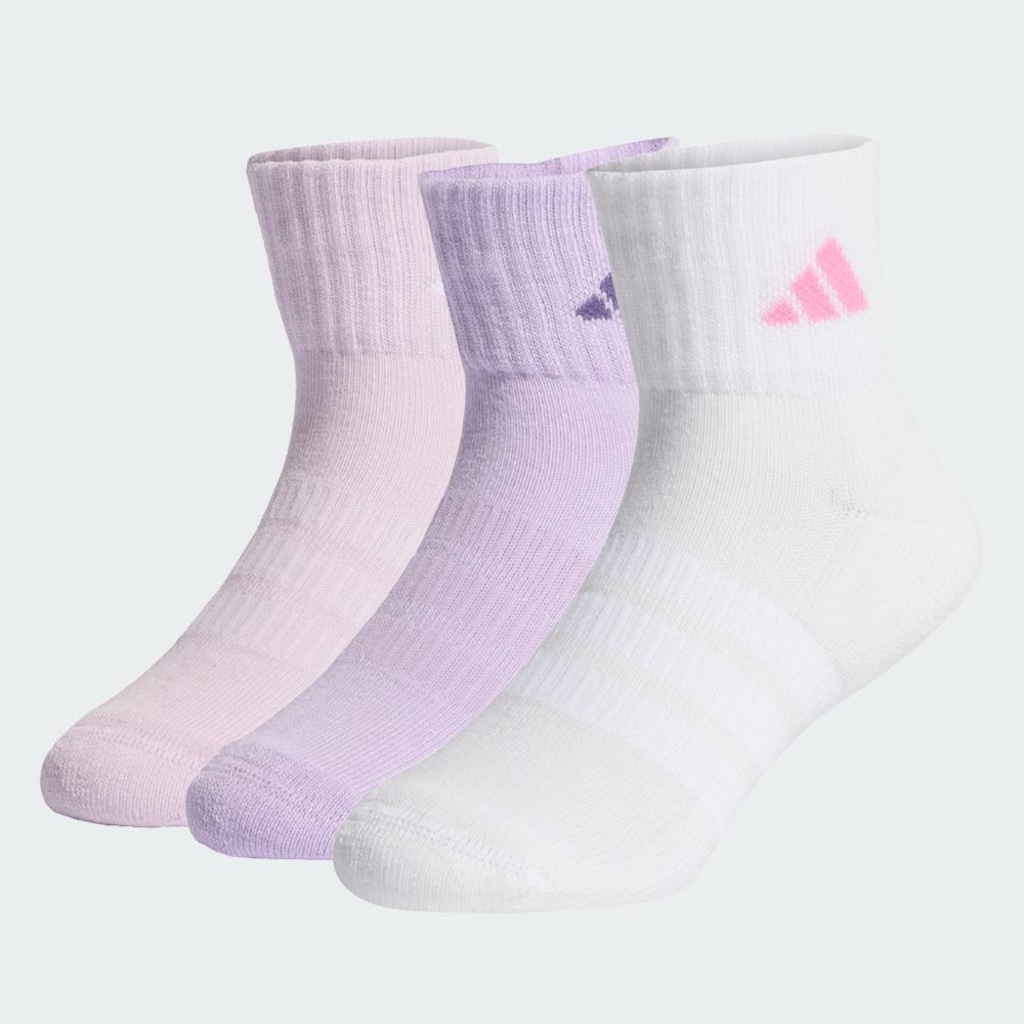 Imagem 3 do produto Kit Meias Soquetes Esportiva Acolchoadas 3 Pares Adidas Unissex