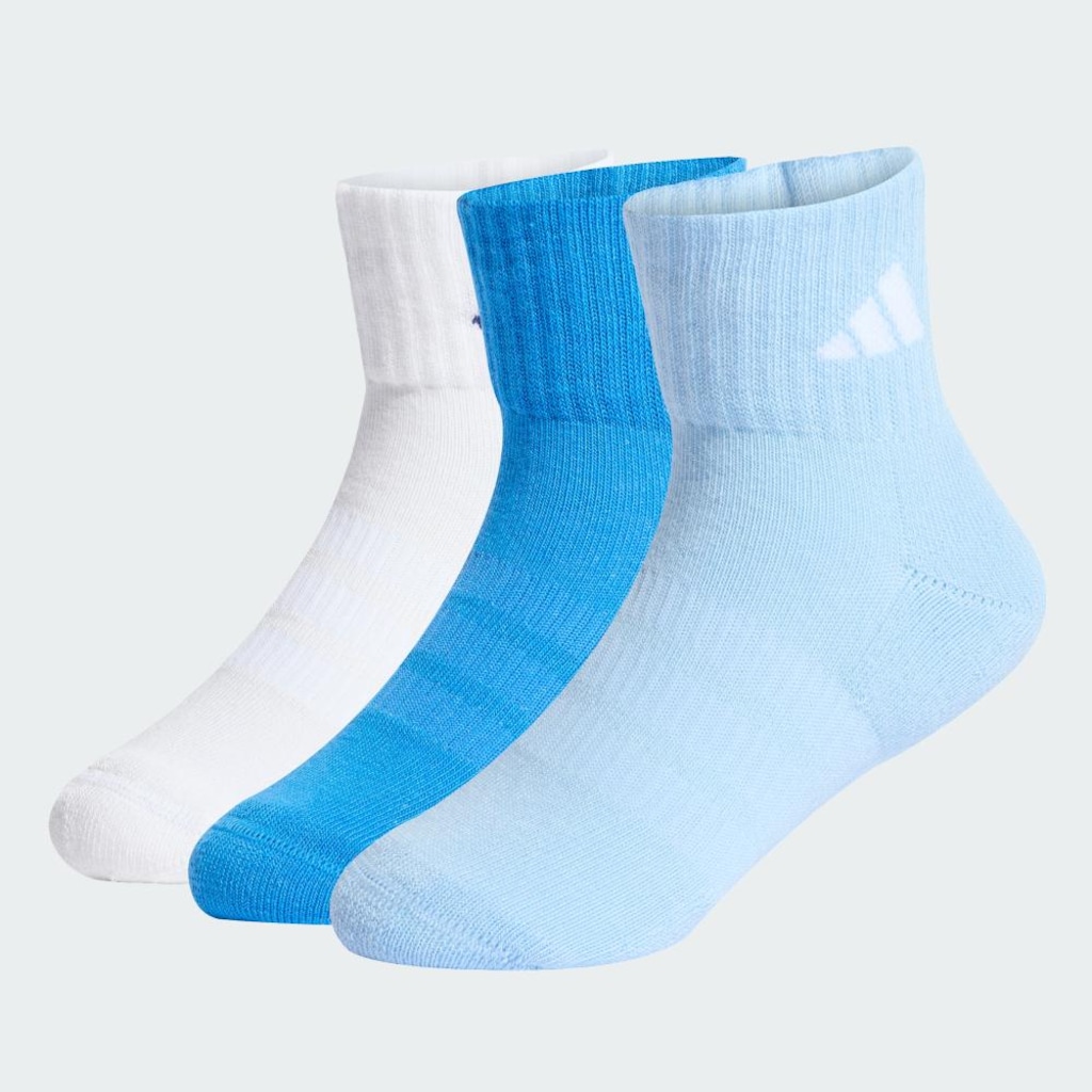 Imagem 3 do produto Kit Meias Soquetes Esportiva Acolchoadas 3 Pares Adidas Unissex