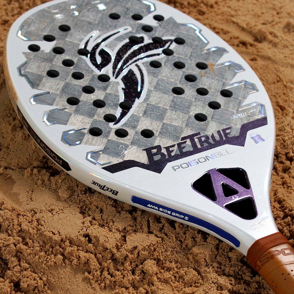 Imagem 5 do produto Raquete de Beach Tennis Ama Sport BeeTrue Poison Bee 18k 2026 - Gigio Cariani