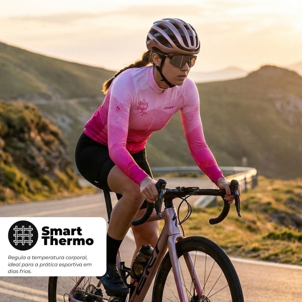 Imagem 4 do produto Jaqueta ciclismo térmica aveludada ERT Never Forget Feminina