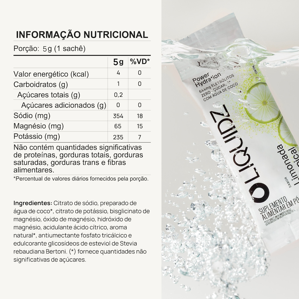 Imagem 3 do produto LIQUIDZ® - Eletrólitos Zero Açúcares - Limonada | Jabuticaba - Kit 3 Caixas - 18 sachês