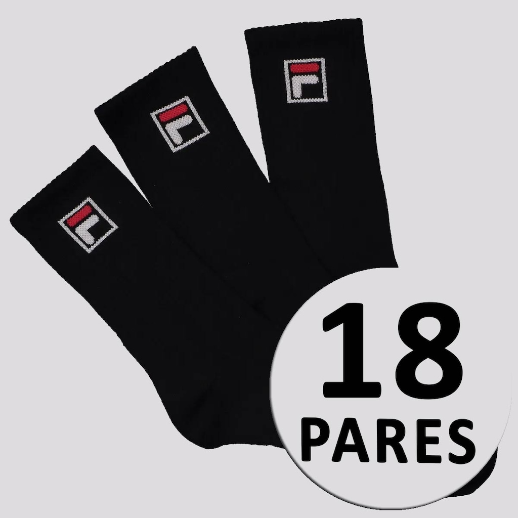 Imagem 2 do produto Kit de Meias Cano Alto Fila Fbox 18 Pares Unissex