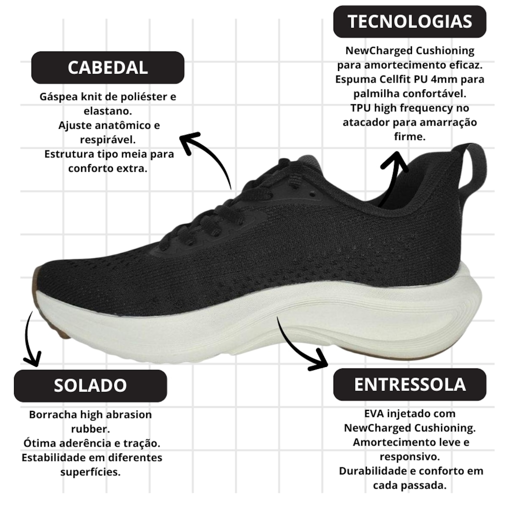 Imagem 4 do produto Tênis Feminino Under Armour Charged Sunny + 1 Par de Meia