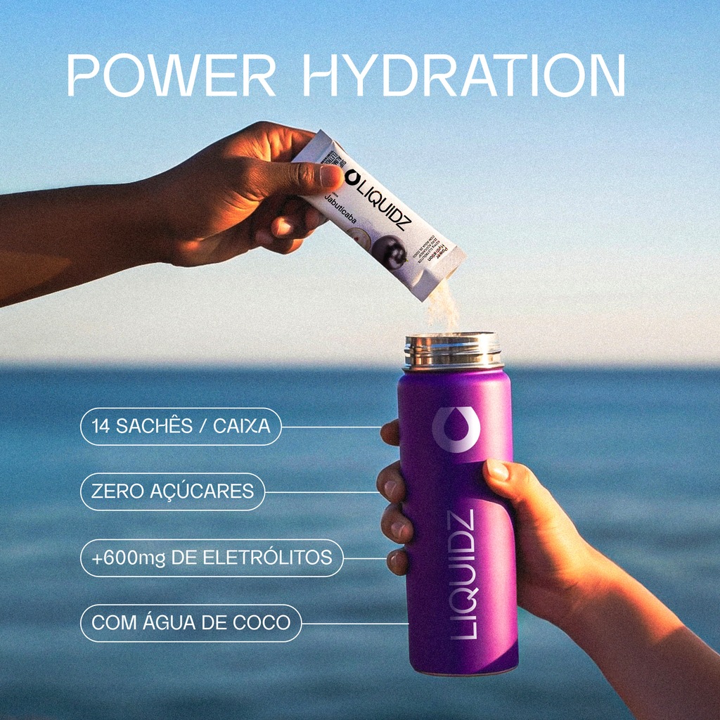 Imagem 3 do produto Kit 3 Caixas LIQUIDZ® Eletrólitos Zero Açúcar Jabuticaba 42 Sachês