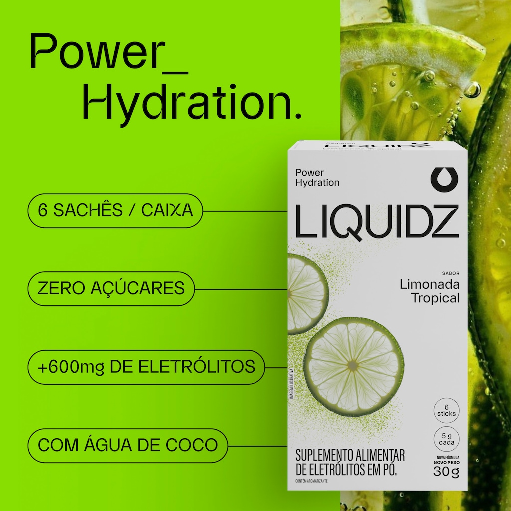 Imagem 3 do produto Kit 3 Caixas LIQUIDZ® Eletrólitos Zero Açúcar 3 Sabores 42 Sachês
