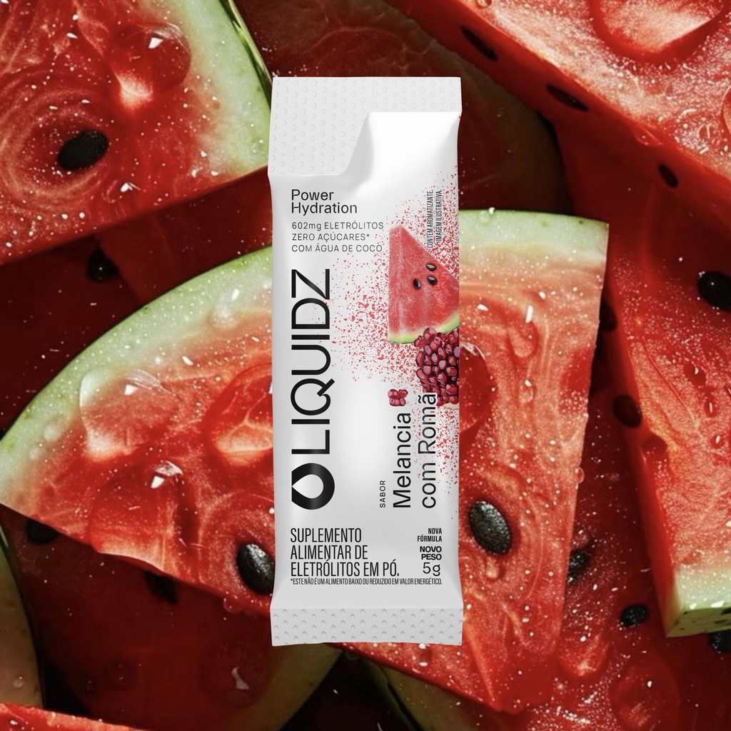 Imagem 3 do produto Kit 3 Caixas LIQUIDZ® - Eletrólitos Zero Açúcares - Melancia | Limonada - 42 sachês