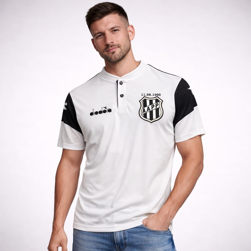 Imagem 2 do produto Camisa da Ponte Preta Diadora Polo Jogo Masculina