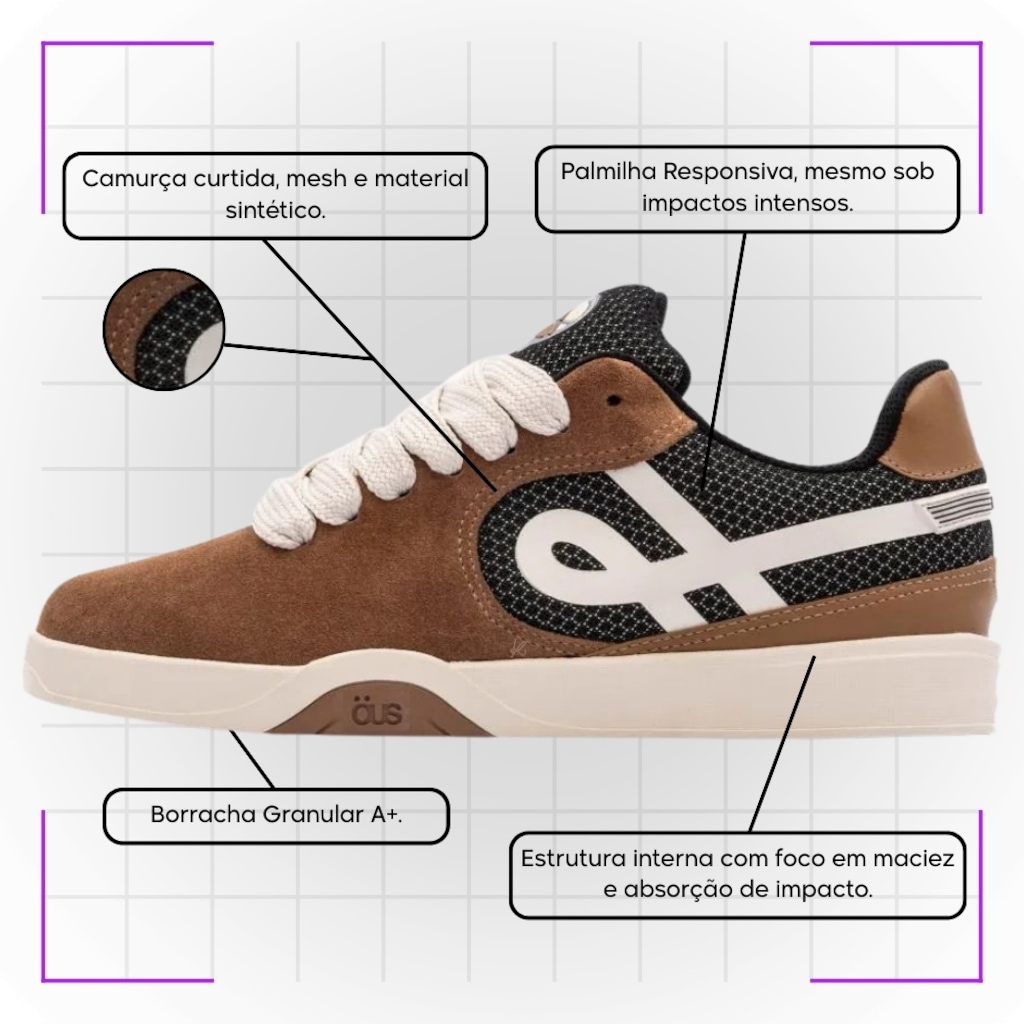 Imagem 3 do produto Kit Tênis Öus Imi Série X E Meia - Masculino