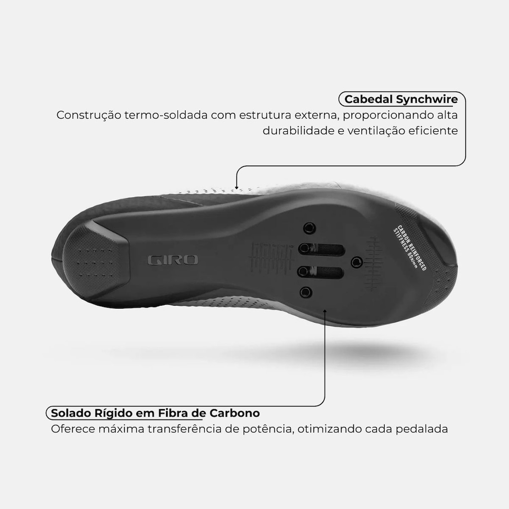 Imagem 3 do produto Sapatilha Ciclismo Unissex Speed Road Giro Cadet Carbono BOA L6