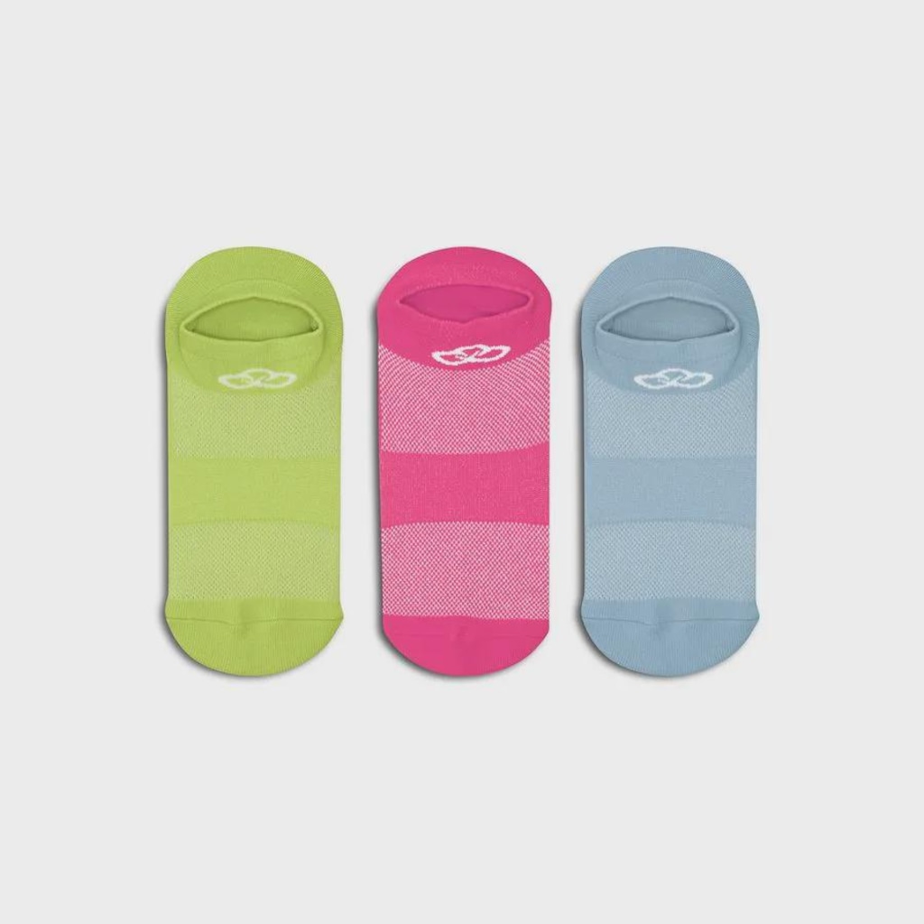 Imagem 3 do produto Meia Cano Invisível Neon Pacote c/ 3 pares Olympikus Feminina