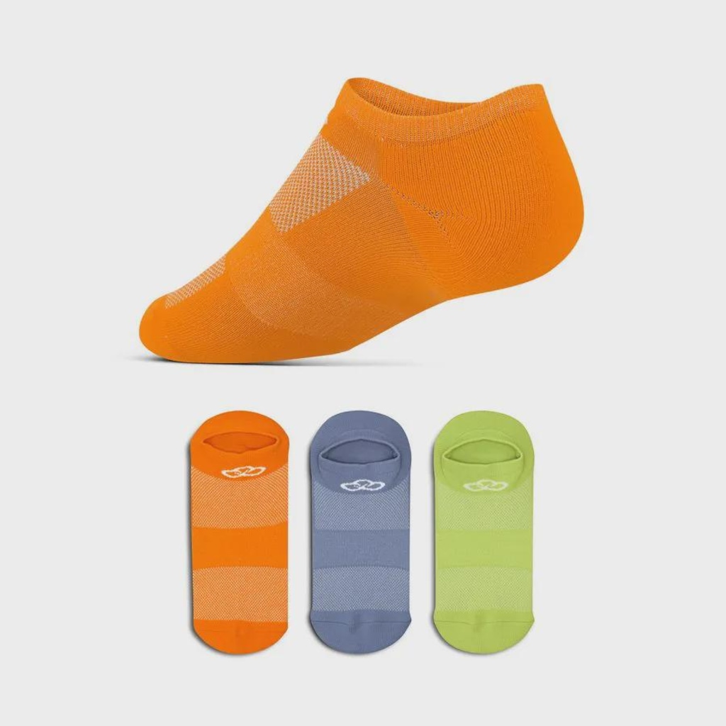Imagem 2 do produto Meia Cano Invisível Neon Pacote c/ 3 pares Olympikus Feminina