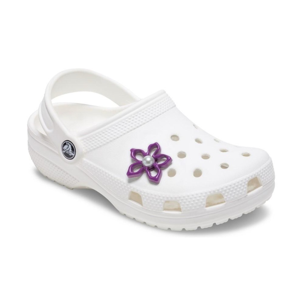 Imagem 2 do produto Jibbitz™ Crocs Floral Roxo com Pérola