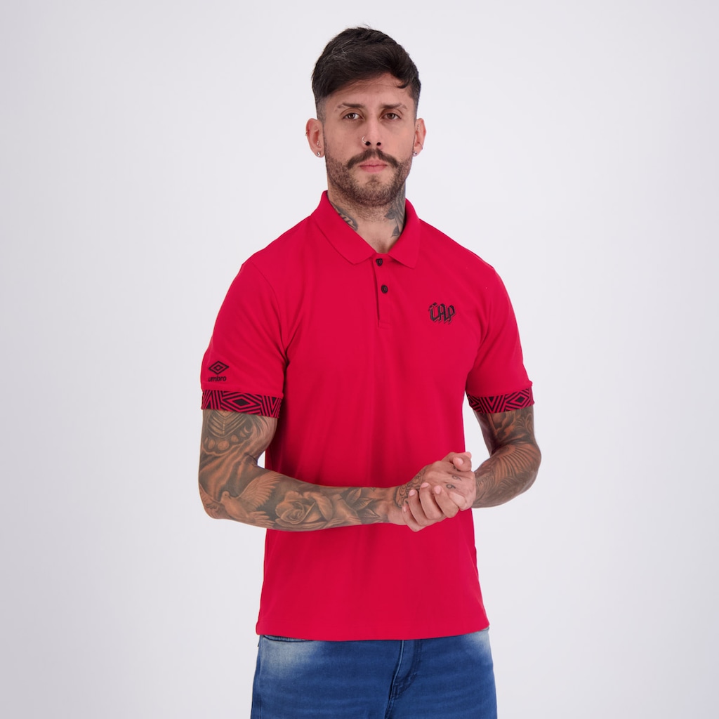 Imagem 2 do produto Camisa Polo do Athletico Paranaense Viagem 2026 Umbro Masculina