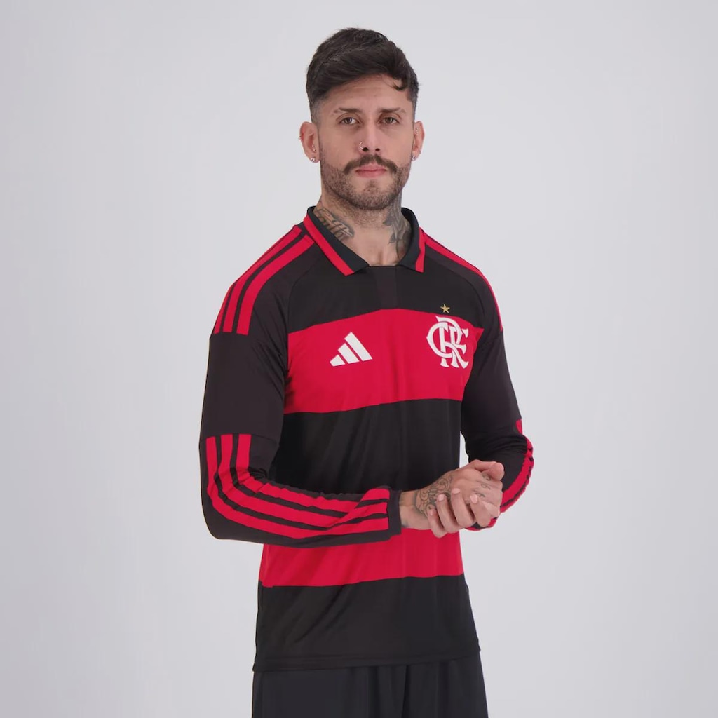 Imagem 2 do produto Camisa do Flamengo I 26/27 Manga Longa adidas Masculina