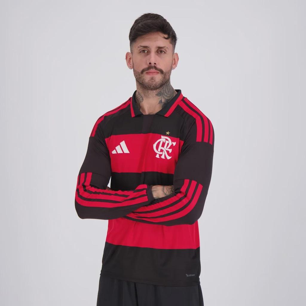 Imagem 3 do produto Camisa do Flamengo I 26/27 Manga Longa adidas Masculina