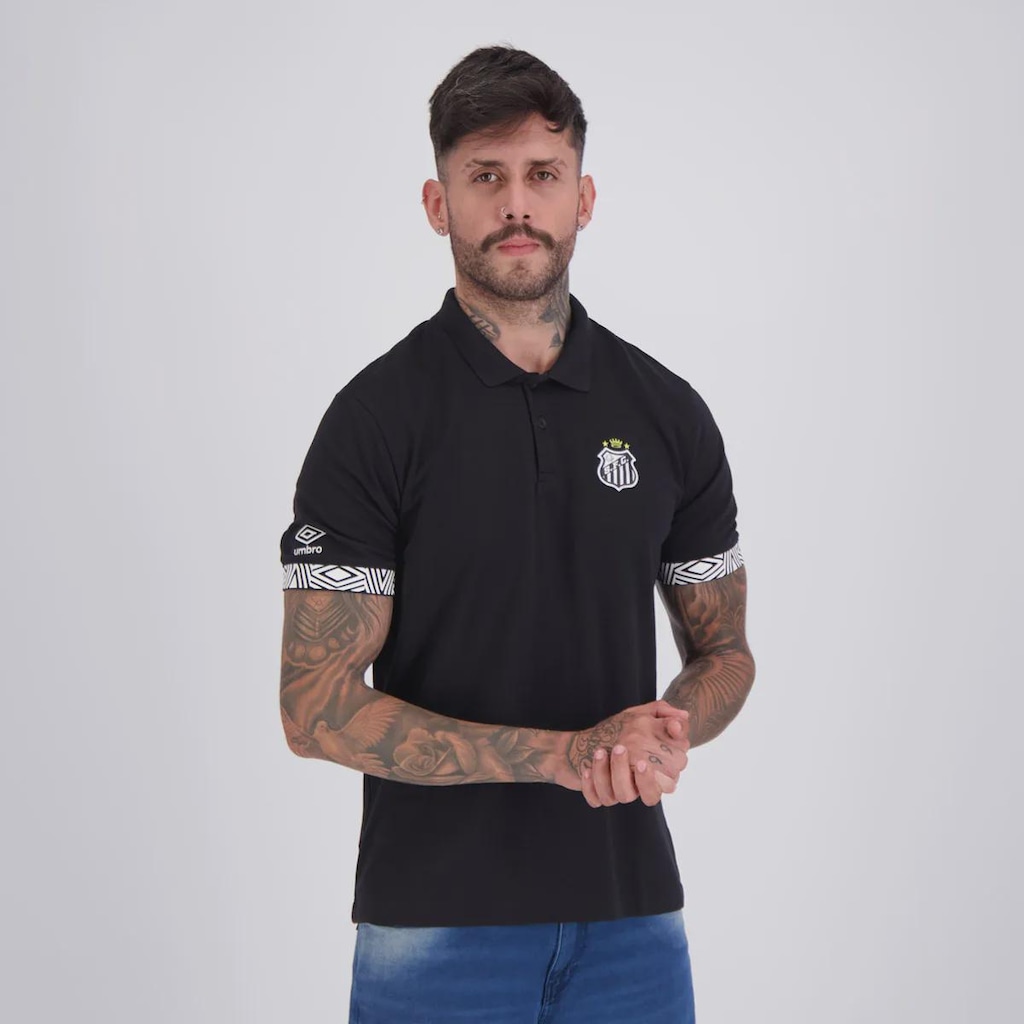 Imagem 2 do produto Camisa Polo Umbro Santos Viagem 26/27 Masculina