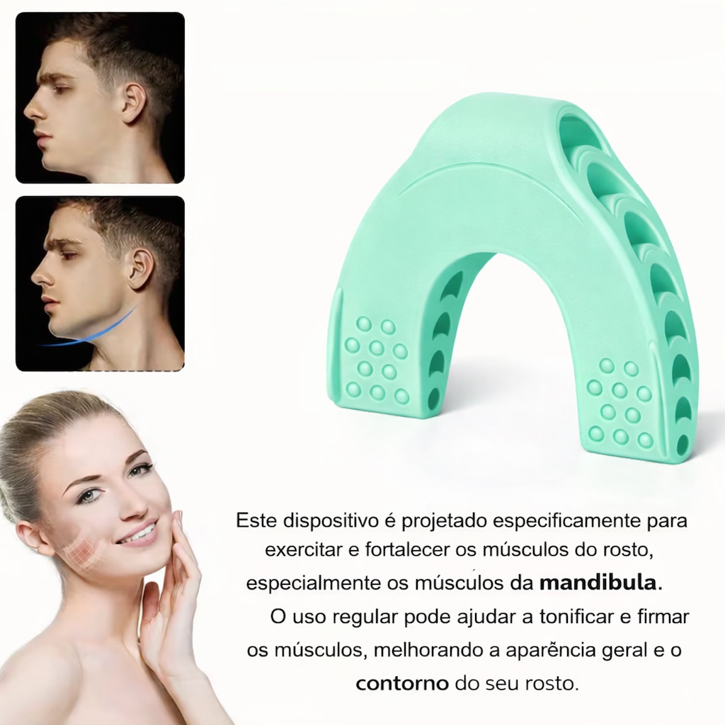 Imagem 5 do produto Exercitador Esportivo Gold Sports Pro de Treinamento muscular facial em Silicone Soft
