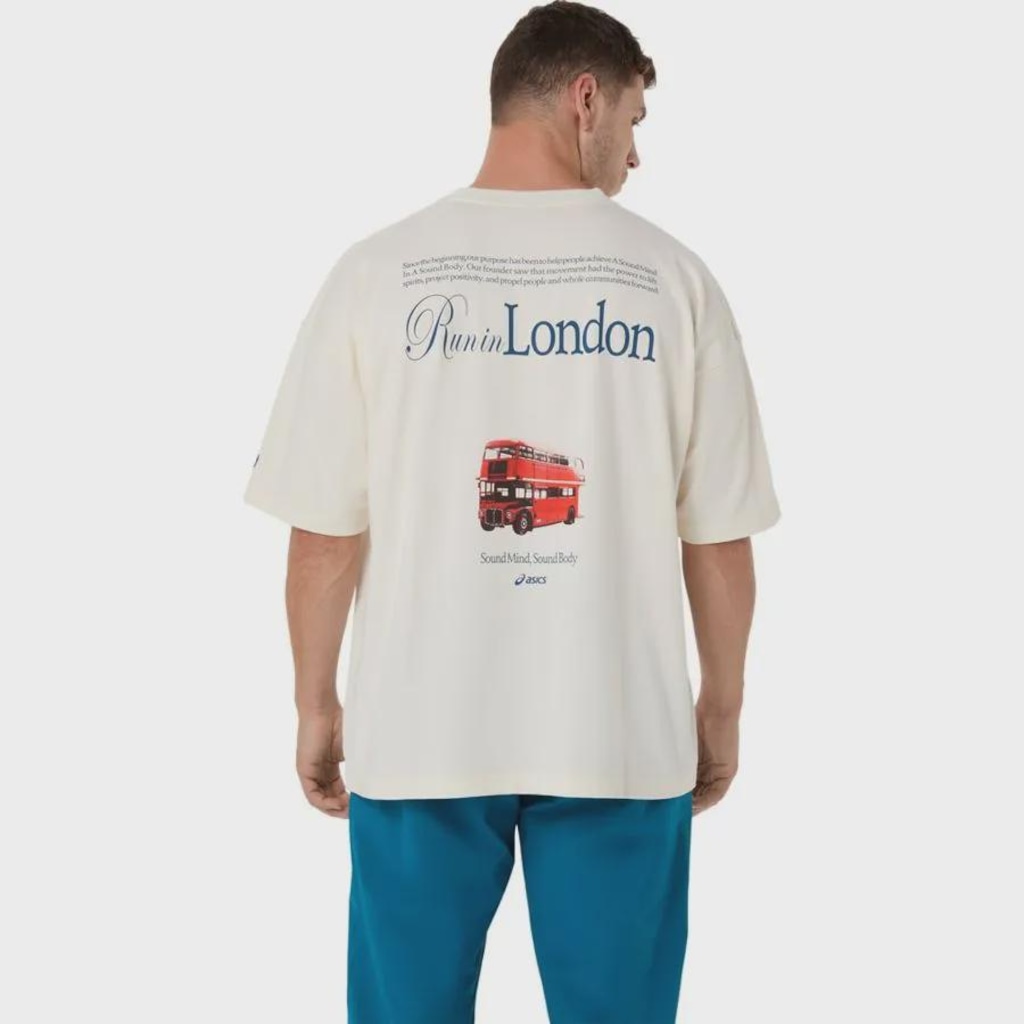 Imagem 3 do produto Camiseta ASICS Heritage de Algodão Pesado Run City Masculina