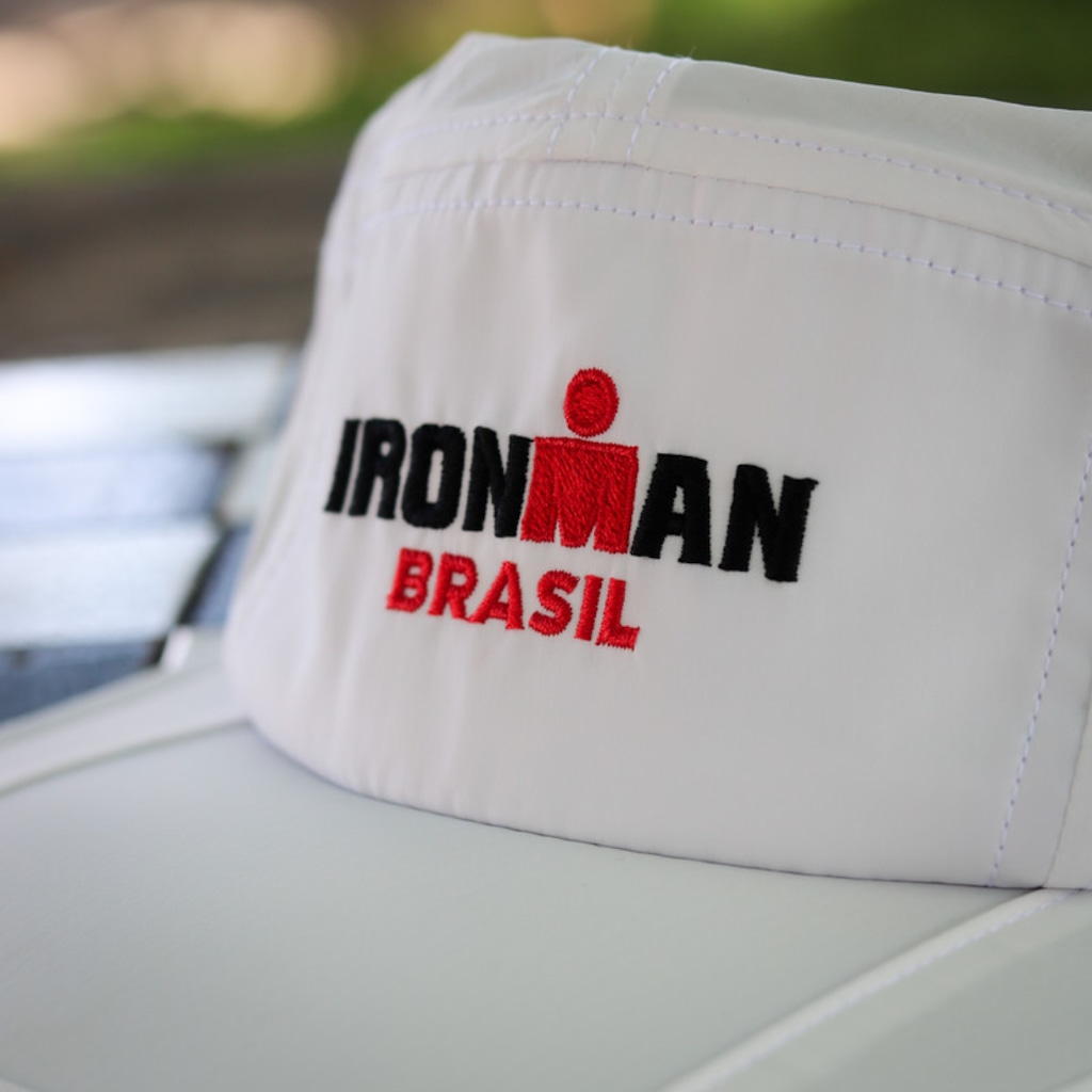 Imagem 3 do produto Boné Unissex Esportivo Yopp Ironman Brasil 5 Panel Respirável Aba Reta