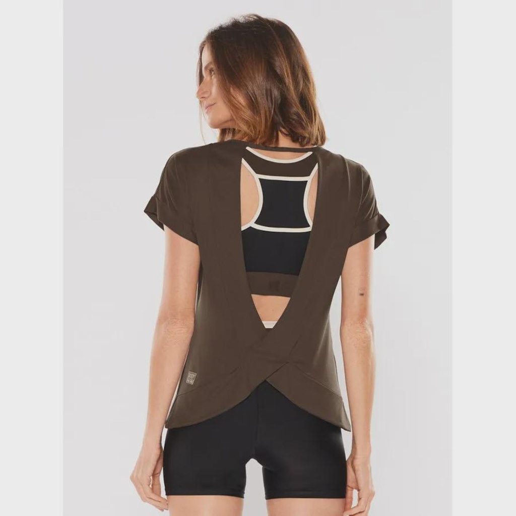 Imagem 2 do produto Camiseta Manga Curta Bodyforsure Lisa Push - Feminina