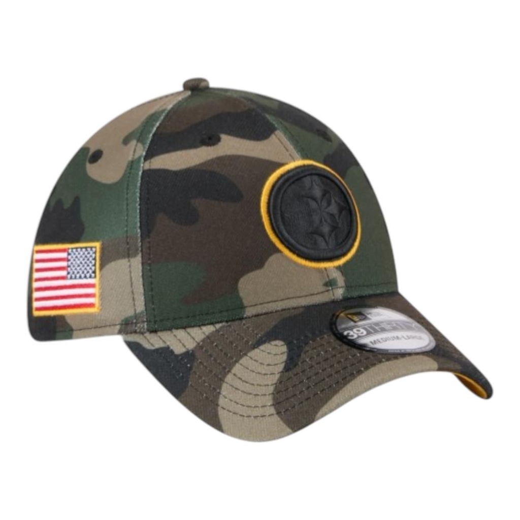 Imagem 2 do produto Boné New Era 3930 Pittsburgh Steelers Salute Service