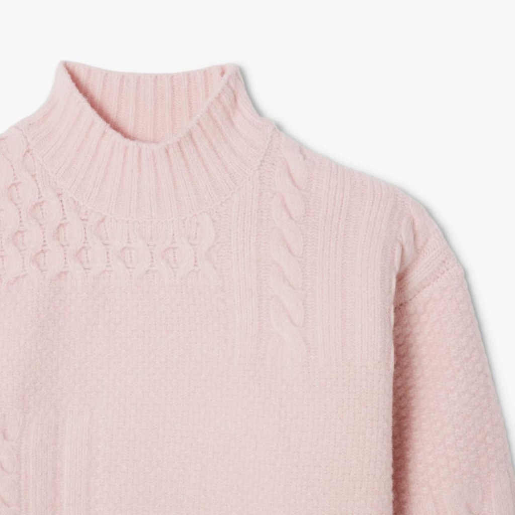 Imagem 5 do produto Suéter de Lã de Gola Alta com Efeito Patchwork Lacoste Feminino