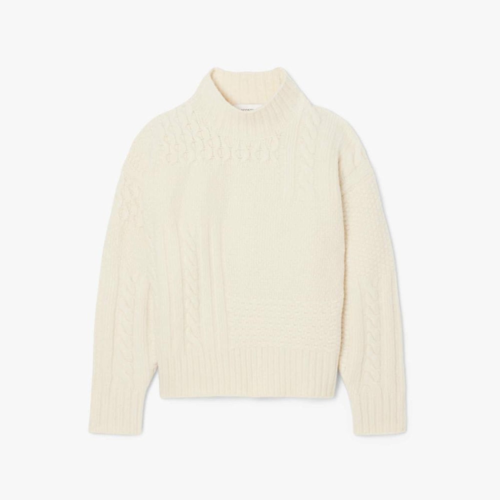 Imagem 4 do produto Suéter de Lã de Gola Alta com Efeito Patchwork Lacoste Feminino