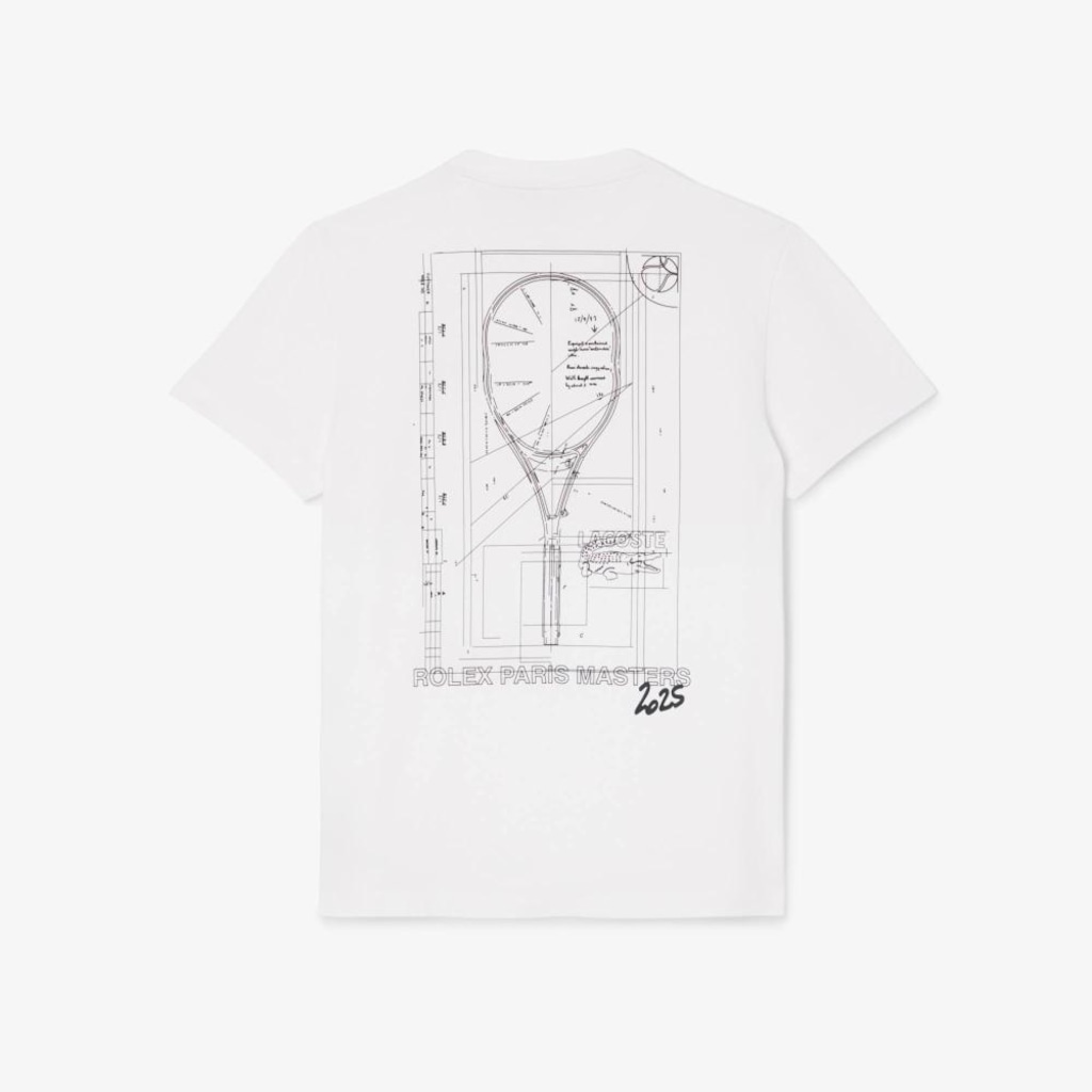 Imagem 5 do produto Camiseta Lacoste Estampada Rolex Paris Masters Edition Unissex