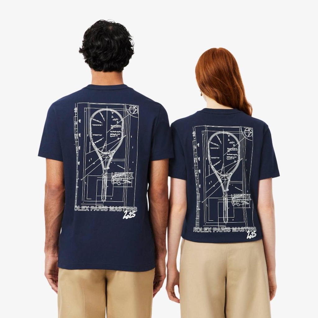 Imagem 3 do produto Camiseta Lacoste Estampada Rolex Paris Masters Edition Unissex