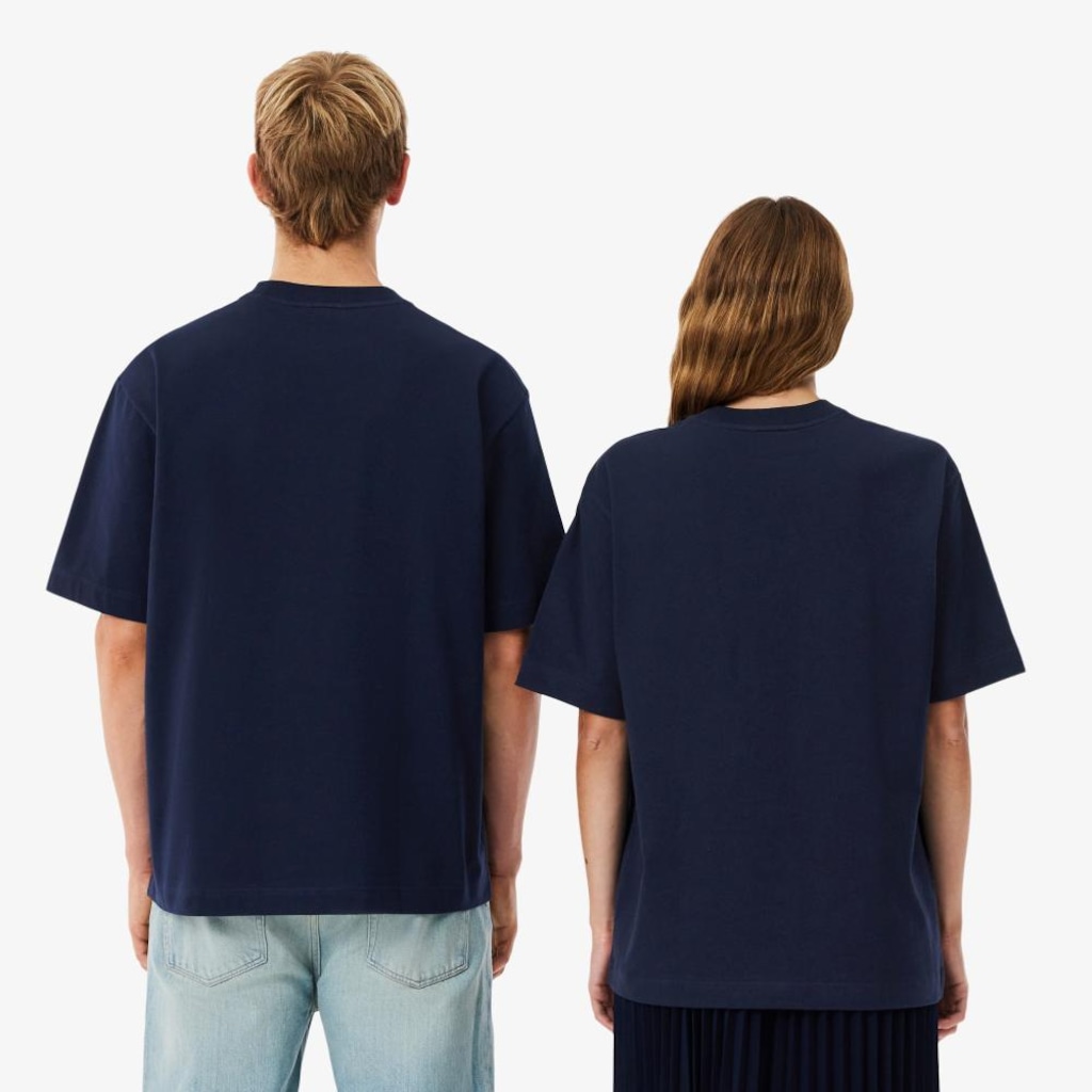 Imagem 3 do produto Camiseta de malha pesada de caimento folgado Lacoste Unissex