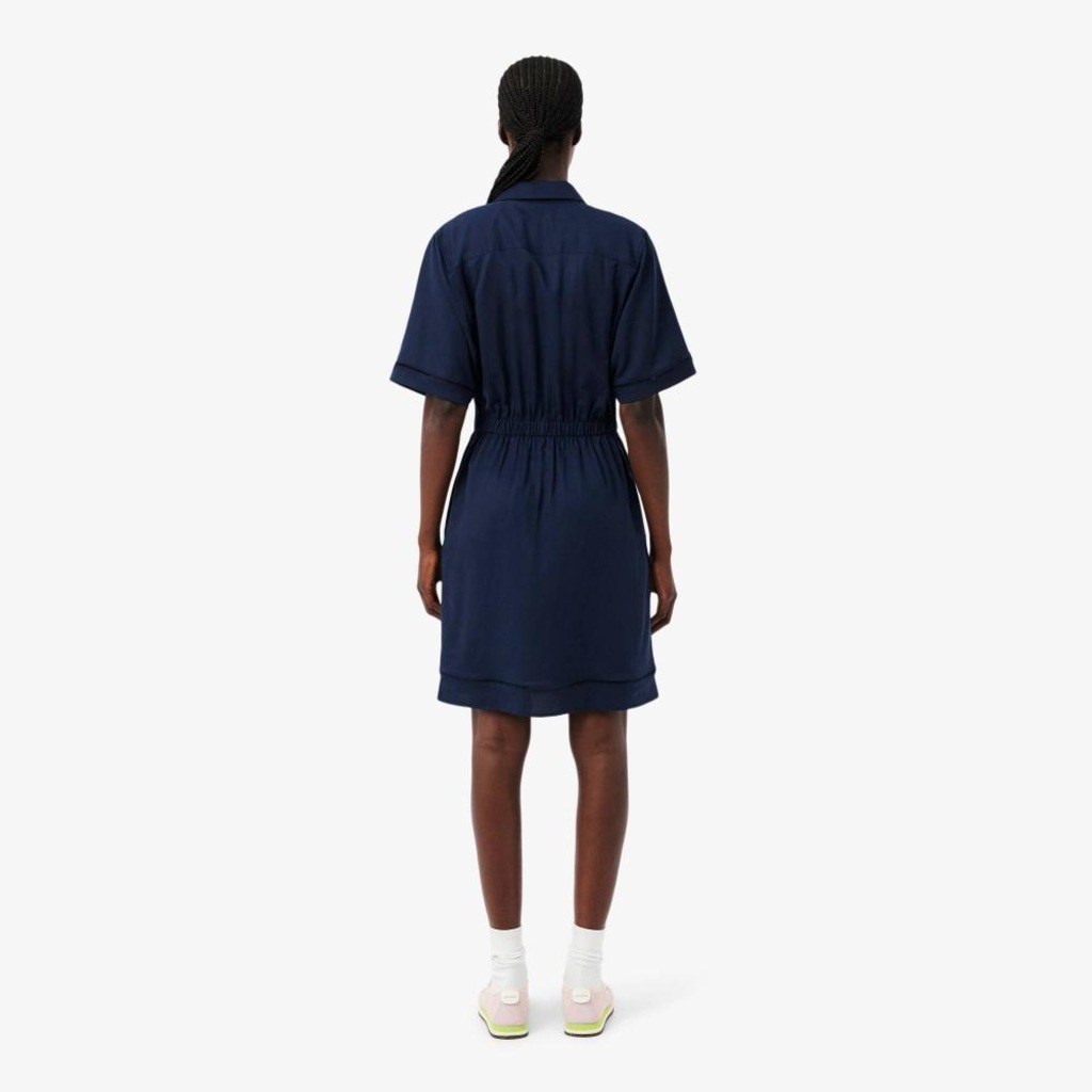 Imagem 3 do produto Vestido-Camisa Fluido de Mistura de Linho Lacoste Feminino