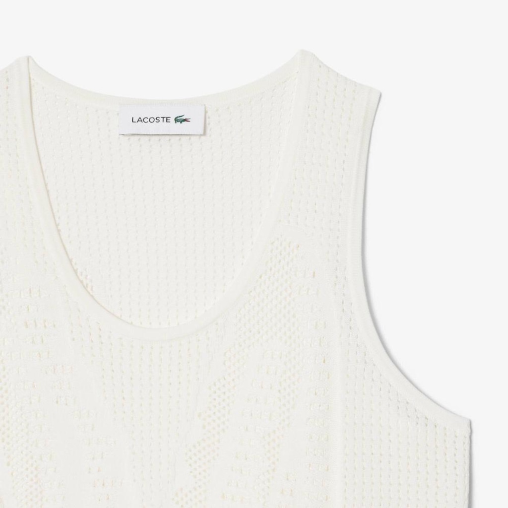Imagem 5 do produto Camiseta Regata de Crochê em Mesh Lacoste Feminina