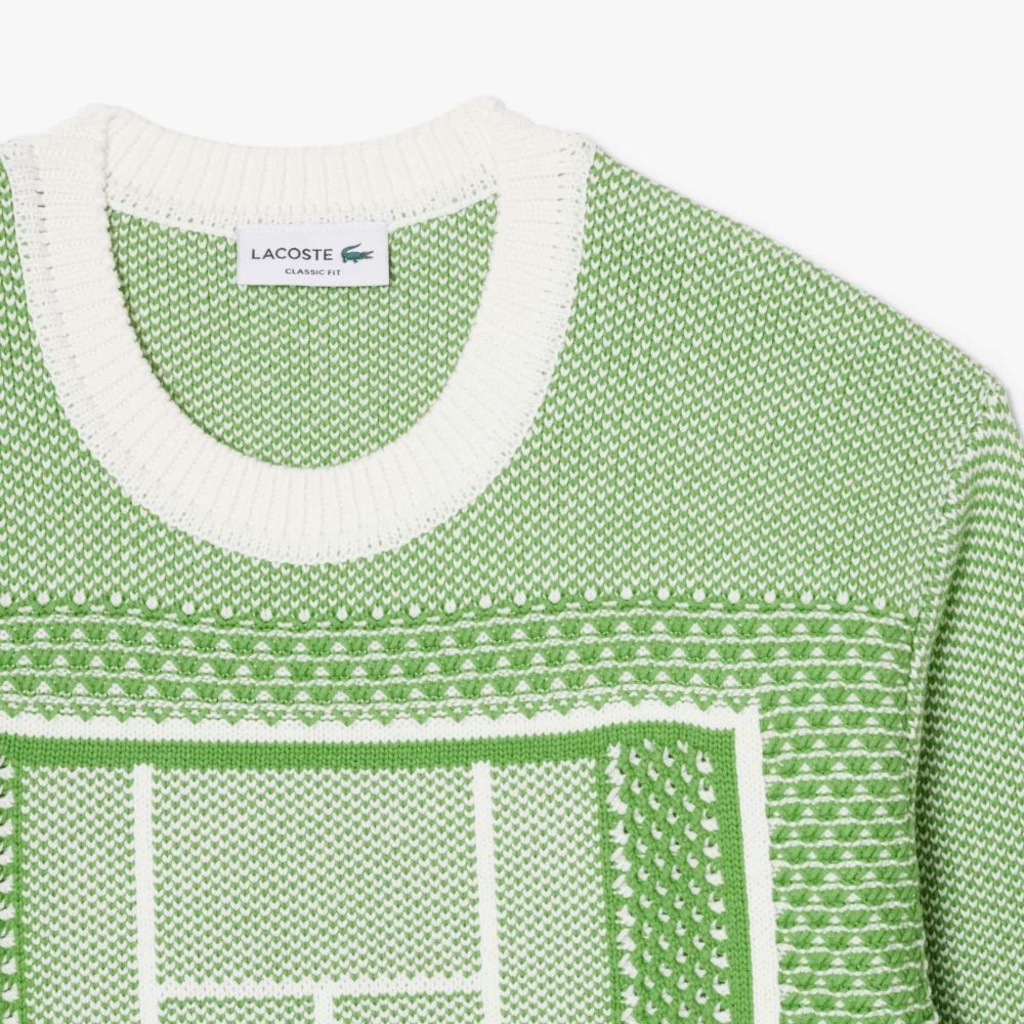 Imagem 4 do produto Suéter Jacquard com Gráfico de Quadra de Tênis Lacoste Masculina