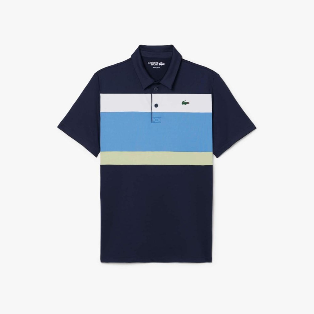 Imagem 3 do produto Camiseta Polo Golf Ultra Dry Stretch com Colour-Block Lacoste Masculina