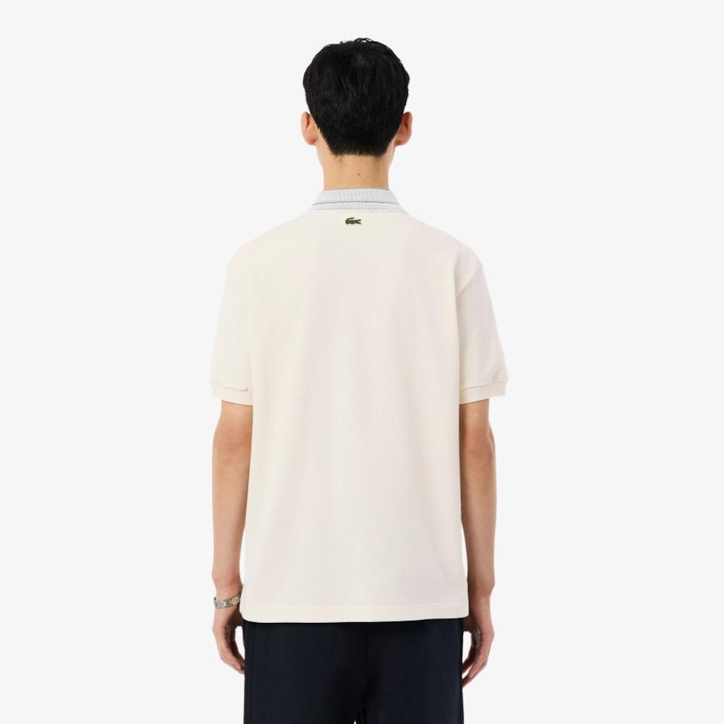 Imagem 2 do produto Camiseta Polo de Modelagem Clássica com Distintivo — Fabricada na França Lacoste Masculina