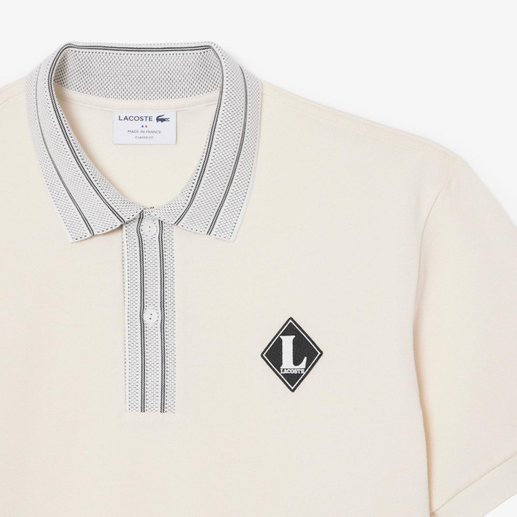 Imagem 4 do produto Camiseta Polo de Modelagem Clássica com Distintivo — Fabricada na França Lacoste Masculina