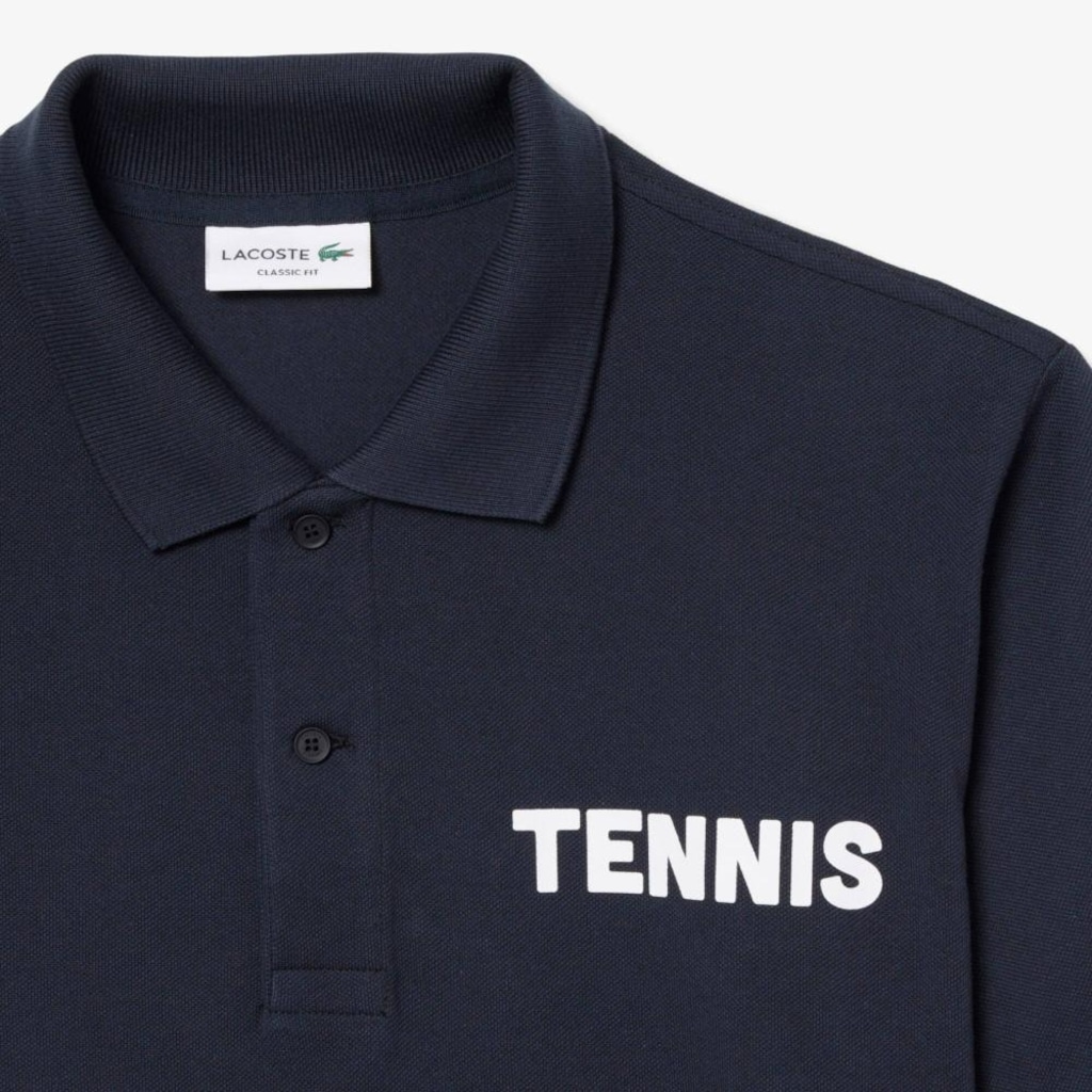 Imagem 4 do produto Camiseta Polo Petit Piqué de Modelagem Clássica com Estampa Lacoste Masculina