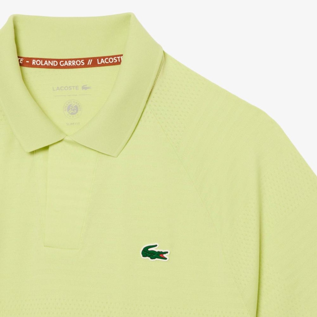 Imagem 2 do produto Camiseta Polo Lacoste de Algodão com Detalhe Rendado Modelagem reta Masculina
