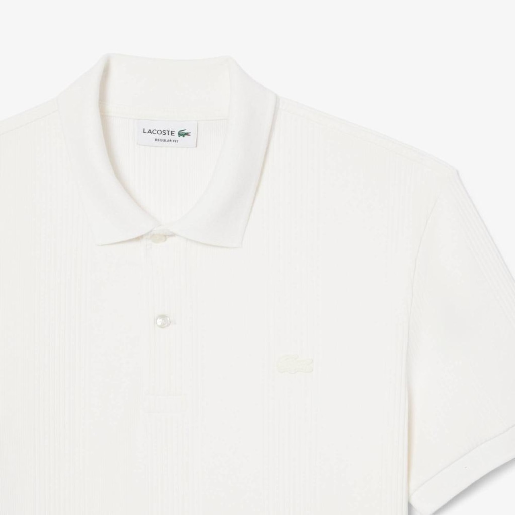 Imagem 4 do produto Camiseta Polo Lacoste de malha canelada Modelagem clássica Masculina