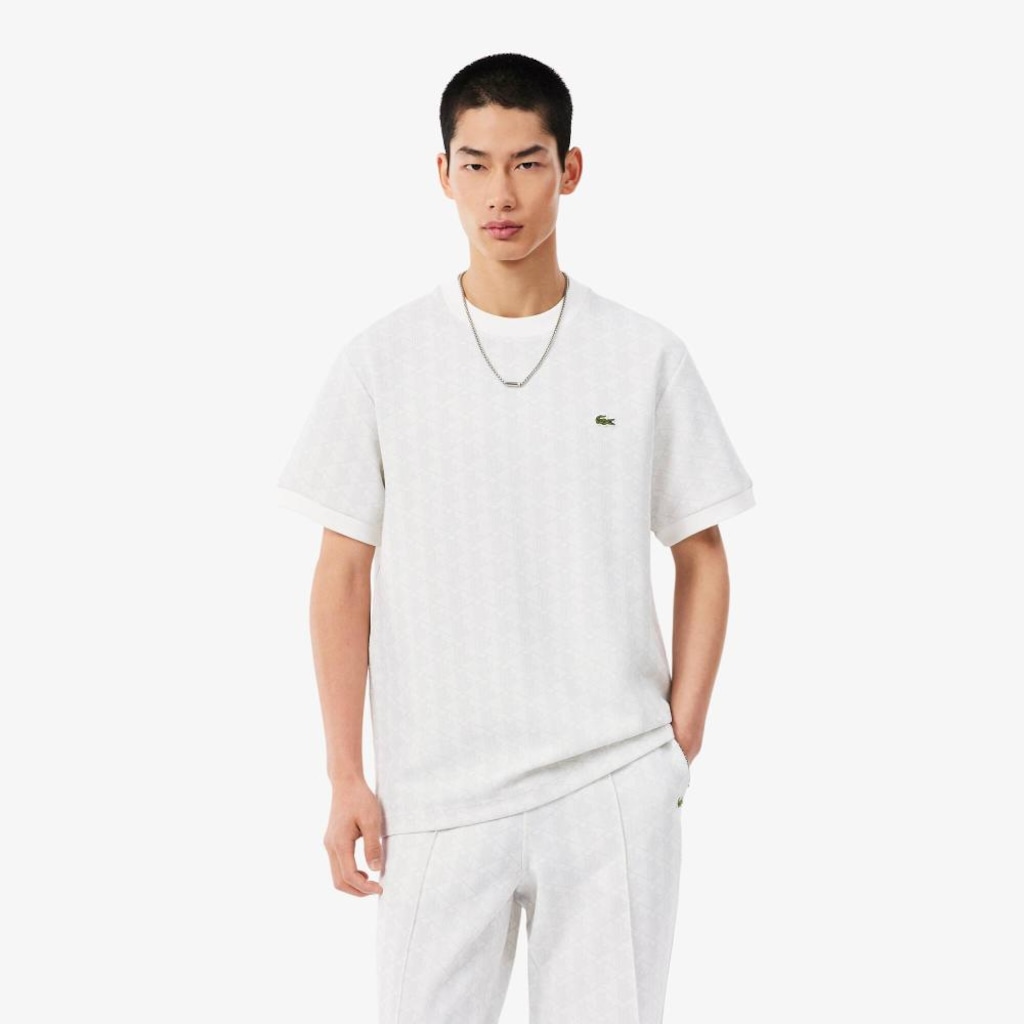 Imagem 2 do produto Camiseta Jacquard com Monograma Lacoste Masculina