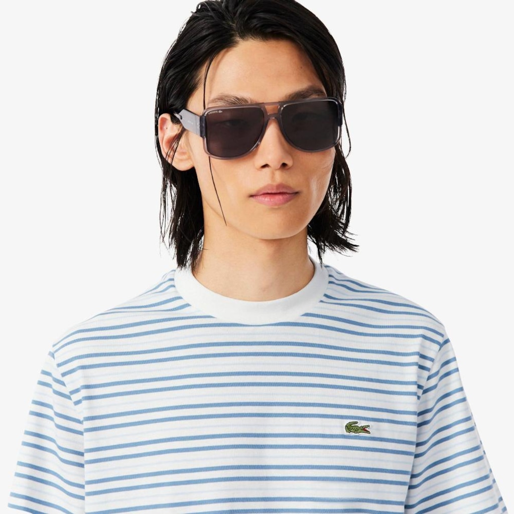 Imagem 3 do produto Camiseta de Algodão Listrada Lacoste Masculina