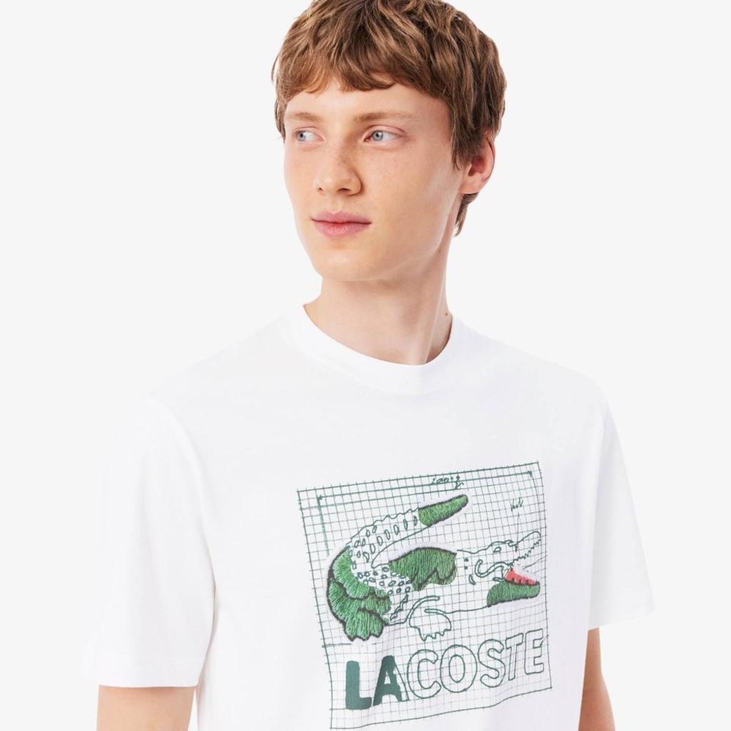 Imagem 3 do produto Camiseta de Algodão Estampada Lacoste Masculina