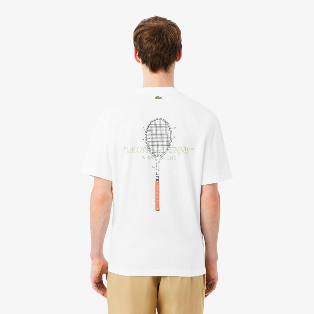 Imagem 4 do produto Camiseta de Algodão Bordada Lacoste Unissex
